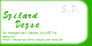 szilard dezse business card